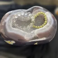 お*わ様 瑪瑙　アゲートの置物 16×21 ブレス２本オマケ