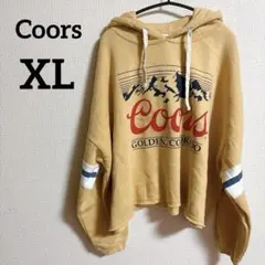 Coors 【XL】フード付きパーカー 大きいサイズ 短丈 ゆったり海外古着