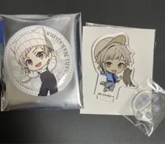 文豪ストレイドッグス　まねきねこ　耳ニット　缶バッジ　中島敦　2点セット