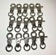 金属製 レバーナスカン(スナップフック) 15個セット 23mm x 45mm