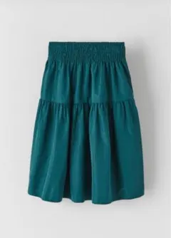 ZARAKIDS*ザラキッズ*パネルミディ丈スカートテールグリーン*116