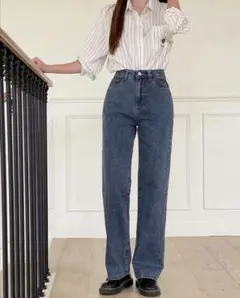 新品タグ付き　SONA ストレートデニムパンツ　ショートM