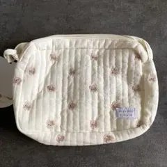 【最終価格】morino tinkle 圧縮　おむつポーチ　くま柄