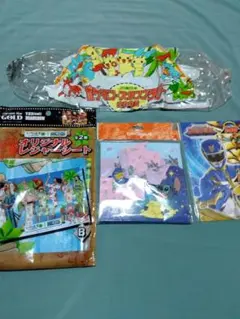 ポケモン・ワンピース・スティッチ・ゴセイジャー 4点セット