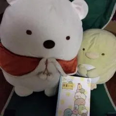 週末特価【すみっコぐらし】しろくま＆ぺんぎん　ぬいぐるみ　※おまけ付き