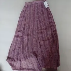 【最終価格】 archives 小花柄ロングスカート　 シアースカート　Mのサムネイル