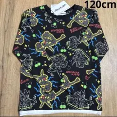 【新品】ポケモン　ロンT 総柄　ブラック　ポケットモンスター　ロンT 120