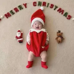 クリスマス　ベビー　サンタコスチューム　2点セット