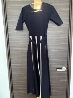 ROYAL PARTY ネイビー 半袖ロングワンピース