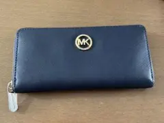 Michael Kors ネイビー 長財布 MKロゴ