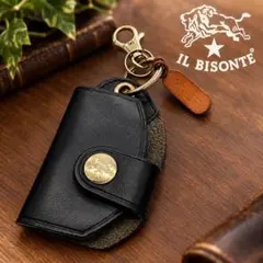 IL BISONTE イルビゾンテ レザー キーケース ブラック - メルカリ