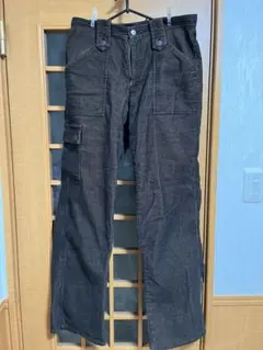 ダークブラウンコーデュロイ カーゴパンツ