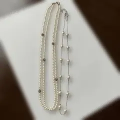 2連パール　パールネックレス　2点セット　卒業式　入学式