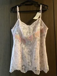 桜カラー【新品】最上級♡ワコールサルート　フラワーレースキャミ&ショーツ