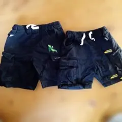 PETIT MAIN ブラック ハーフパンツ　短パン　半ズボン　プティマイン