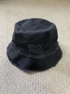 MIU MIU ブラック バケットハット S MIU MIU ミュウ ミュウ バケットハット ブラック - メルカリ