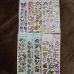 サンリオキャラクター シール8枚セットオーロラ加工