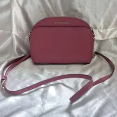 【美品】マイケルコース ショルダーバッグ ピンク レザー クロスボディ 斜めがけ