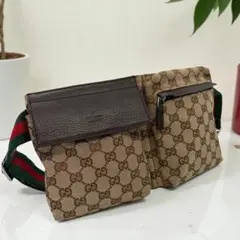 GUCCI GGキャンバス レザー シェリー ボディバッグ 28566 グッチ