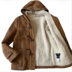 unknown アンノウン ムートンダッフルコート ライトブラウン キャメル