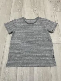 THE NORTH FACE 半袖Tシャツ グレー ストライプ　レディース　M