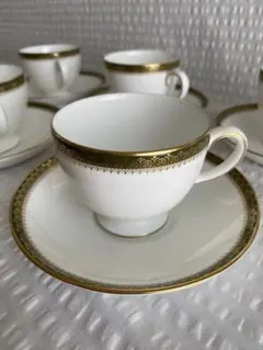 WEDGWOOD CHESTER カップ＆ソーサー 5客セット 金彩 グリーン - メルカリ