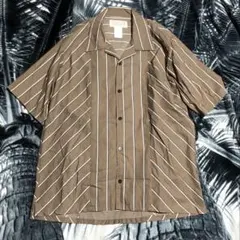 美品 kelen オープンカラー 半袖 シャツ ストライプ ショートスリーブのサムネイル