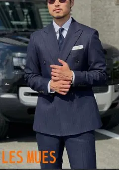 HUSBANDS（ハズバンズ） ウールピンストライプ フレアパンツ ※半額以下