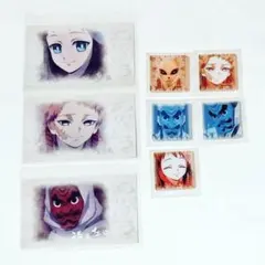 鱗滝左近次 錆兎 真菰 鬼滅の刃 ufotable チェキ風 ブロマイド カード