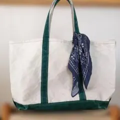 LLBean ボートアンドトート 80s ヴィンテージ グリーン 青耳 2色タグ