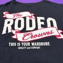 RODEO CROWNS ネイビーTシャツ 半袖チュニック丈