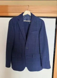 POLO RALPH LAUREN ネイビー チェックジャケット 38R