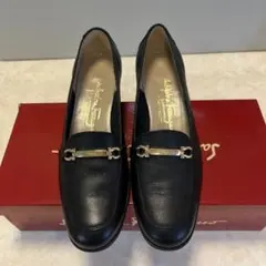 サルバトーレフェラガモ ペブルカーフガンチーニビットローファーBAMBINA