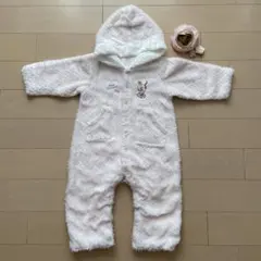 ディズニー ミニー もこもこ カバーオール 80 ロンパースのおまけ付き