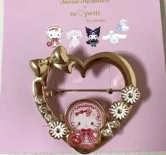新品未使用 しまむら　青木美沙子　ブローチ　ハローキティ　レッド　赤 完売品