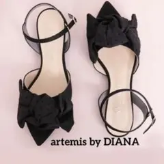 美品✨artemis by DIANA ビッグリボン ストラップフラットサンダル