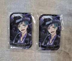 ツイステッドワンダーランド フロイド ラメキラスクエア缶バッジ 寮服 ツイステ