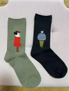 未使用French Bull 23-25cmキャラクターソックス 2足セット