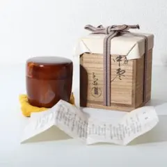人間国宝 川北良造 指物師 欅造 金線象嵌 茶筒 茶入 共箱 煎茶道具