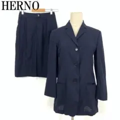 【HERNO】シルク　スカートスーツ  セットアップ HERNO】シルク スカートスーツ セットアップ スーツ・フォーマル