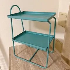 IKEA イケア ハットーセン サイドテーブル ブルーターコイズ シェルフ