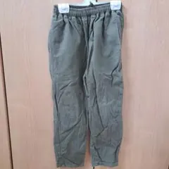 オリーブグリーン 長ズボン ゴムウエスト