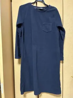 chocolat raffine ネイビー長袖ワンピースルームウェア