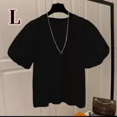 Tシャツ パフスリーブ 白 バルーン袖 半袖 無地 レディース  綿 ボリューム