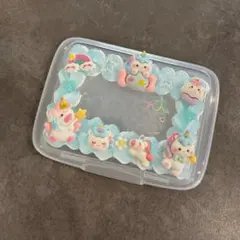 写真が入るウェットシートの蓋 ホイップデコ 水色 ユニコーン ペガサス