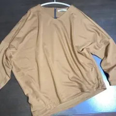 KBF アシンメトリー　カットソー　ブラウン