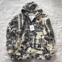 新品★TYGHUS タイガス　ジップアップパーカー　バンダナ柄　ボア