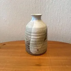 和風　陶器製ストライプ花瓶 中型