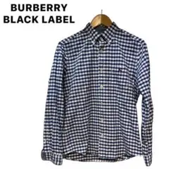【M2】BURBERRY BLACK LABEL/長袖チェックシャツ