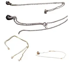 シルバーネックレス４点セット メンズ・レディース MICHEL KLEIN 含む
